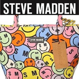 Steve Madden Logo Smiley Face Insulated Lunch Bag